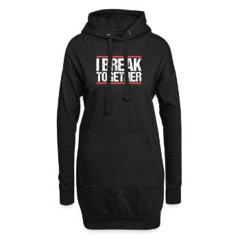 I break together Denglisch - Hoodie-Kleid - Schwarz - Vorne