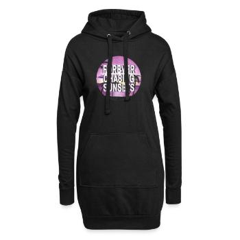 Forever Chasing Sunsets Vacances d’été rétro - Sweat-shirt à capuche long Femme - noir - Devant