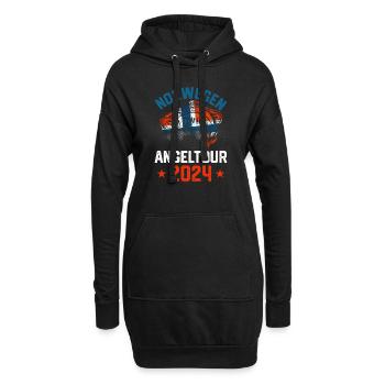 Norwegen Angeln Angelurlaub 2024 Angeltrip - Hoodie-Kleid - Schwarz - Vorne