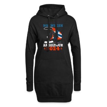 Norwegen Angeltour 2024 Angelurlaub Norwegen - Hoodie-Kleid - Schwarz - Vorne