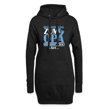Beförderung zum Opa 2024 - Hoodie-Kleid - Schwarz - Vorne