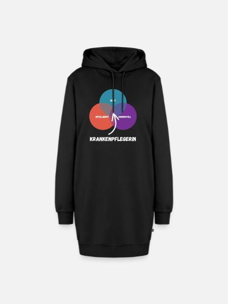 Krankenpflegerin - Hoodie-Kleid - Schwarz
