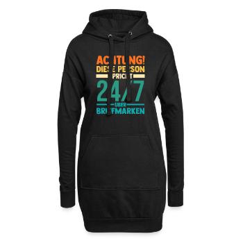 Philatelie Briefmarkensammlung Briefmarkensammler - Hoodie-Kleid - Schwarz - Vorne