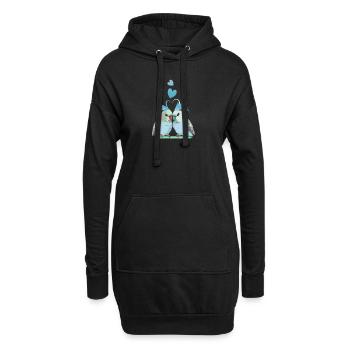 Vogelbeobachtung Vogelbeobachter Ornithologe Vogelliebhaber - Hoodie-Kleid - Schwarz - Vorne