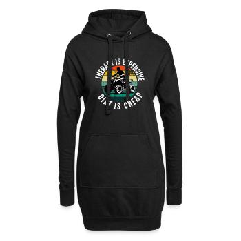 4 Roues Pour Hommes Grand-Père VTT Quad Bike Racing - Sweat-shirt à capuche long Femme - noir - Devant