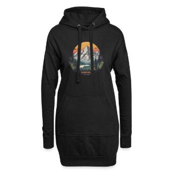 Zakopane, Polen, Weltstädte in den Bergen - Hoodie-Kleid - Schwarz - Vorne