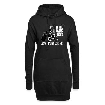 4 Roues Pour Hommes Grand-Père VTT Quad Bike Racing - Sweat-shirt à capuche long Femme - noir - Devant