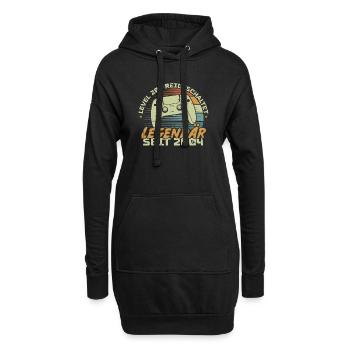 Level 20 freigeschaltet 2004, Geburtstagsgeschenk - Hoodie-Kleid - Schwarz - Vorne