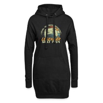 Level 70 freigeschaltet 1954, Geburtstagsgeschenk - Hoodie-Kleid - Schwarz - Vorne