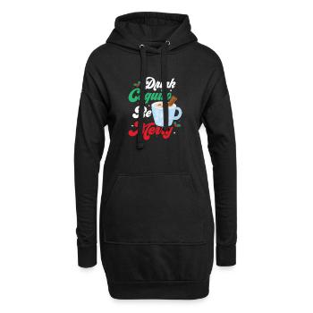Boire Coquito Be Merry Rhum portoricain à la noix de Dr - Sweat-shirt à capuche long Femme - noir - Devant