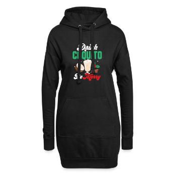 Drink Coquito Be Merry Rum Drink Coconut Puerto Ri - Hoodie-Kleid - Schwarz - Vorne