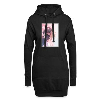 Vintage Japanisch Ästhetik Otaku Anime Girl - Hoodie-Kleid - Schwarz - Vorne