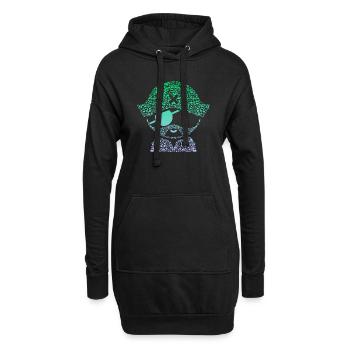 Silhouette Ikone Pirat | Jungen Pirat - Hoodie-Kleid - Schwarz - Vorne