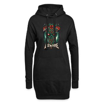 Kiss and Beware - Sinister Mistletoe - Hoodie-Kleid - Schwarz - Vorne