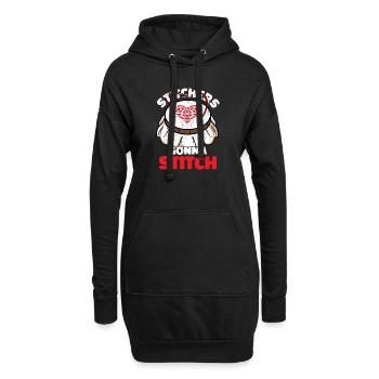 Sticker gehen zum Stitchen - Weihnachts- und Geburtstagsgeschenk - Hoodie-Kleid - Schwarz - Vorne
