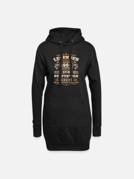 Legenden wurden 1964 geboren Geburtstag 60 Jahre - Hoodie-Kleid - Schwarz