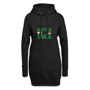 Cookies and Milk for Santa - Hoodie-Kleid - Schwarz - Vorne