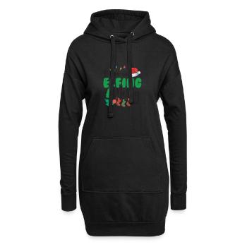 Je suis si joyeux Elfing - Sweat-shirt à capuche long Femme - noir - Devant