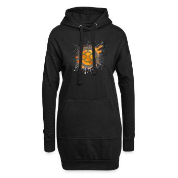Fahrrad Mountainbike MTB Geschenk, Geschenkidee - Hoodie-Kleid - Schwarz - Vorne