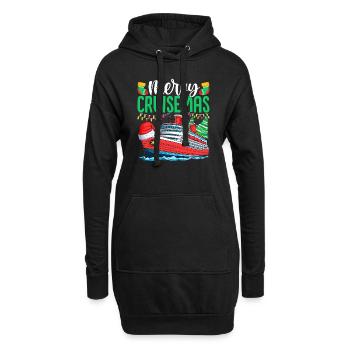 Merry Cruise Mas Lustige Weihnachtskreuzfahrt Weihnachten - Hoodie-Kleid - Schwarz - Vorne