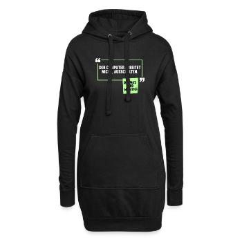 Lustiger Komma Satzzeichen Spruch Deutschlehrer - Hoodie-Kleid - Schwarz - Vorne