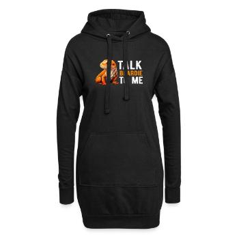Dragon Barbu Hommes Femmes Filles Enfants Pogona Lézard - Sweat-shirt à capuche long Femme - noir - Devant