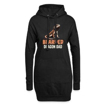 Dragon Barbu Hommes Femmes Filles Enfants Pogona Lézard - Sweat-shirt à capuche long Femme - noir - Devant