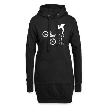 VTT VTT Downhill Biker cadeau - Sweat-shirt à capuche long Femme - noir - Devant