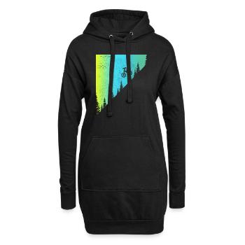 VTT VTT Downhill Biker cadeau - Sweat-shirt à capuche long Femme - noir - Devant
