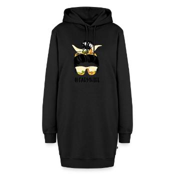 Farmfrau Landwirt Landwirtschaft Landwirtschaft - Hoodie-Kleid - Schwarz - Vorne