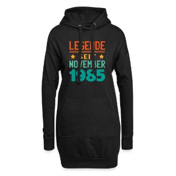 November 1985 Legende seit 38 Jahren Mann Frau - Hoodie-Kleid - Schwarz - Vorne