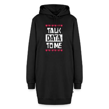 Talk Data to me IT Data Scientist cadeau - Sweat-shirt à capuche long Femme - noir - Devant