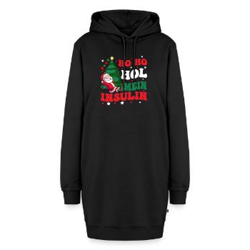 Ho Ho Hol Mein Insulin - Lustiger Diabetiker - Hoodie-Kleid - Schwarz - Vorne