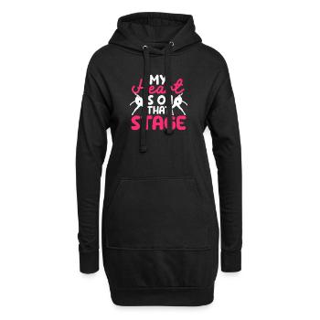 Mon cœur est sur cette scène en train de danser le hip hop drôle - Sweat-shirt à capuche long Femme - noir - Devant