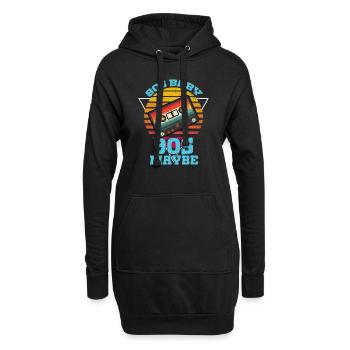 Fille garçon enfants 70 s 80 s 90 s Disco Costume tenue - Sweat-shirt à capuche long Femme - noir - Devant