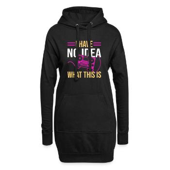 Fille garçon enfants 70 s 80 s 90 s Disco Costume tenue - Sweat-shirt à capuche long Femme - noir - Devant