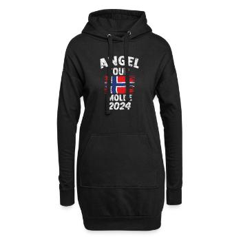 Molde 2024 - Angel Tour Norwegen Personalisierbar - Hoodie-Kleid - Schwarz - Vorne