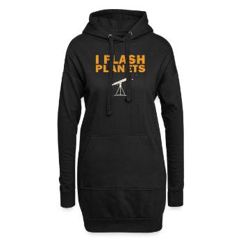 Space Photography Stargazing Telescope Astronomy - Hoodie Dress - black - Front