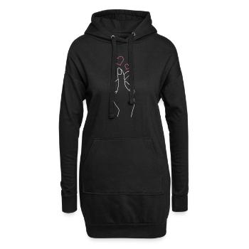 K-Pop-Fan Geschenk Koreanische Popmusik - Hoodie-Kleid - Schwarz - Vorne