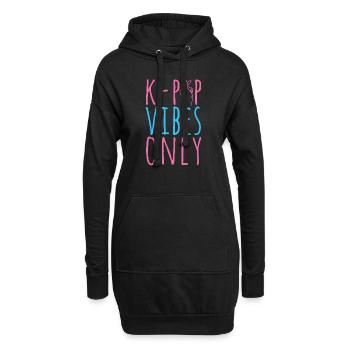 K-Pop-Fan Geschenk Koreanische Popmusik - Hoodie-Kleid - Schwarz - Vorne