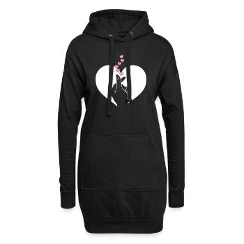 K-Pop-Fan Geschenk Koreanische Popmusik - Hoodie-Kleid - Schwarz - Vorne