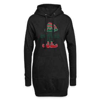 Chavez Elf personnalisé nom Noël famille - Sweat-shirt à capuche long Femme - noir - Devant