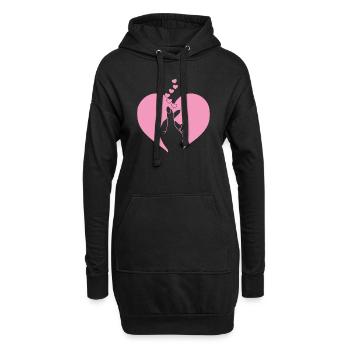 K-Pop-Fan Geschenk Koreanische Popmusik - Hoodie-Kleid - Schwarz - Vorne