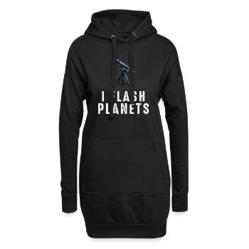 Space Photography Stargazing Telescope Astronomy - Hoodie Dress - black - Front