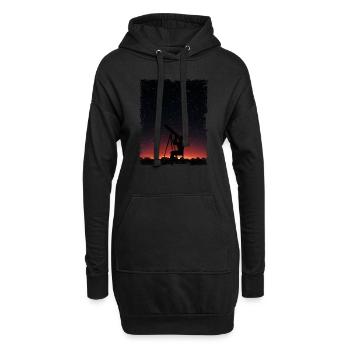 Weltraumfotografie Sternenbeobachtung Teleskop Astronomie - Hoodie-Kleid - Schwarz - Vorne