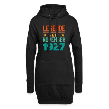 November 1927 Legende seit 96 Jahren Mann Frau - Hoodie-Kleid - Schwarz - Vorne