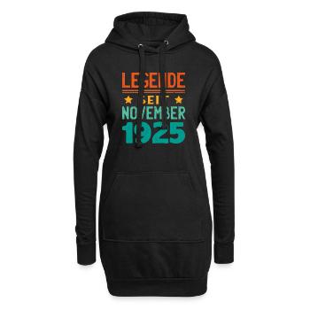 November 1925 Legende seit 98 Jahren Mann Frau - Hoodie-Kleid - Schwarz - Vorne