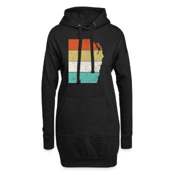 Escalade Bloc Grimpeur Cadeau - Sweat-shirt à capuche long Femme - noir - Devant