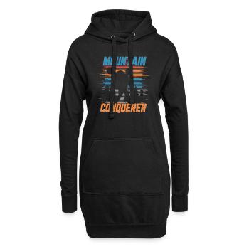 Mountain conquerer - Hoodie Dress - black - Front