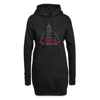 Tequila Basic Human Needs Pyramid Jeu de mots mexicain - Sweat-shirt à capuche long Femme - noir - Devant